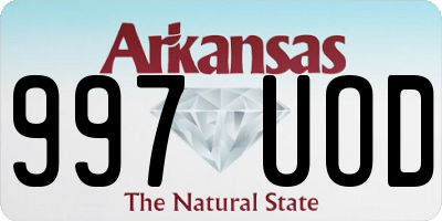 AR license plate 997UOD