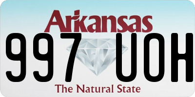 AR license plate 997UOH