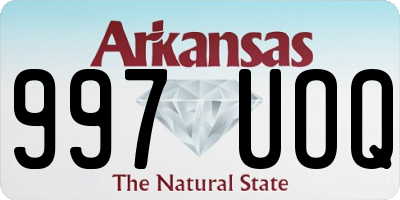 AR license plate 997UOQ