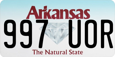 AR license plate 997UOR