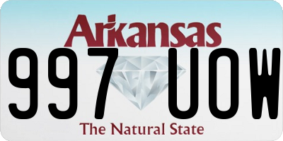 AR license plate 997UOW