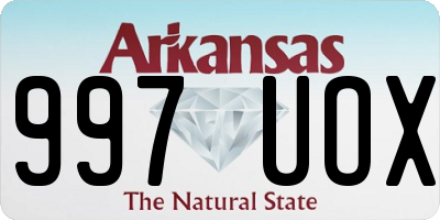 AR license plate 997UOX
