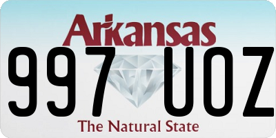 AR license plate 997UOZ