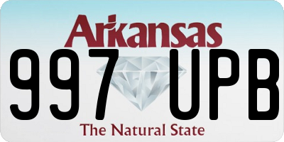 AR license plate 997UPB