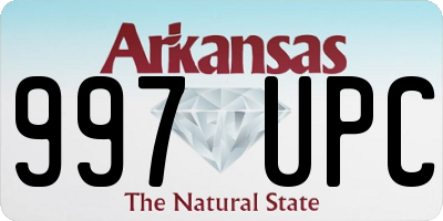 AR license plate 997UPC
