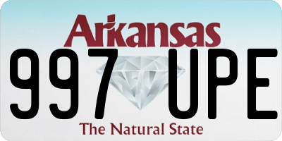 AR license plate 997UPE