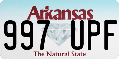 AR license plate 997UPF