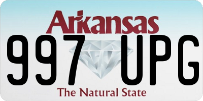 AR license plate 997UPG