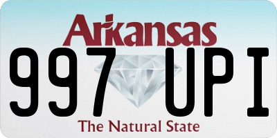 AR license plate 997UPI