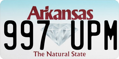 AR license plate 997UPM