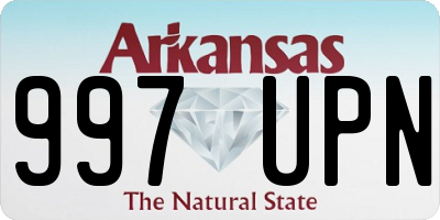 AR license plate 997UPN