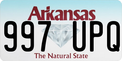 AR license plate 997UPQ