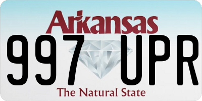 AR license plate 997UPR