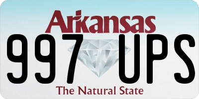 AR license plate 997UPS