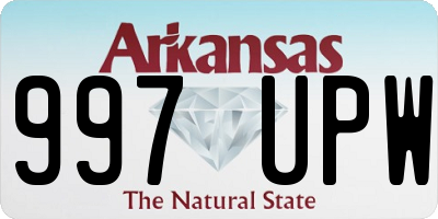 AR license plate 997UPW