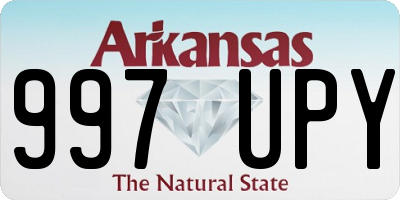AR license plate 997UPY