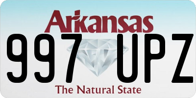AR license plate 997UPZ