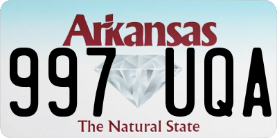 AR license plate 997UQA