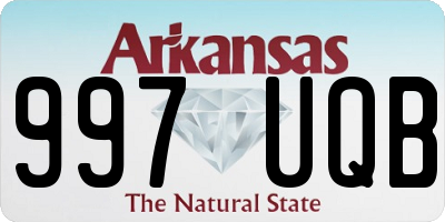 AR license plate 997UQB