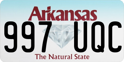 AR license plate 997UQC
