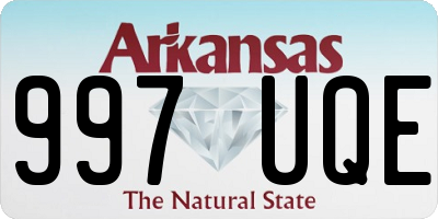 AR license plate 997UQE