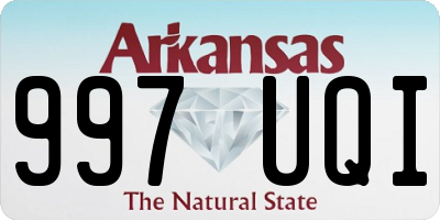 AR license plate 997UQI