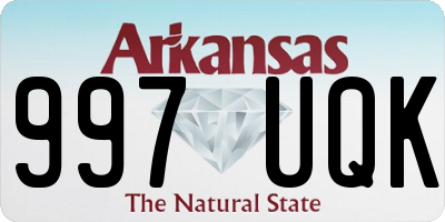 AR license plate 997UQK