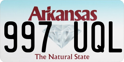 AR license plate 997UQL