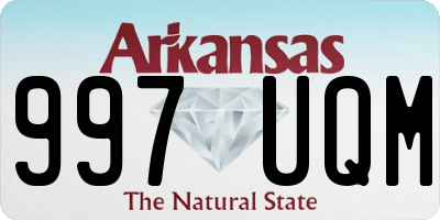 AR license plate 997UQM