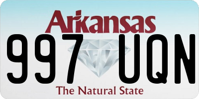 AR license plate 997UQN