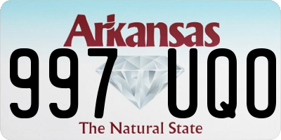 AR license plate 997UQO