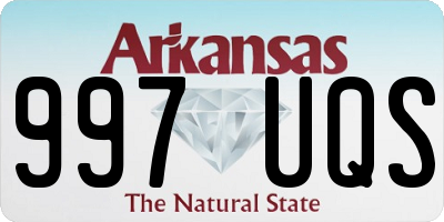 AR license plate 997UQS