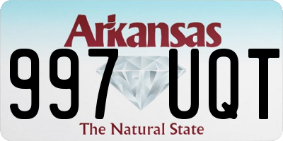 AR license plate 997UQT