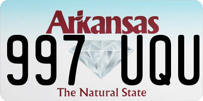 AR license plate 997UQU