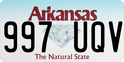 AR license plate 997UQV