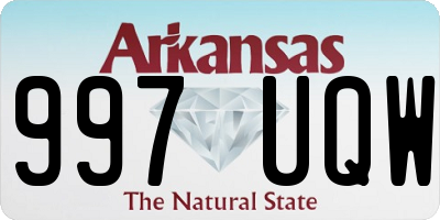 AR license plate 997UQW