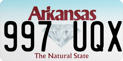 AR license plate 997UQX