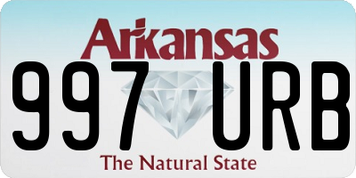 AR license plate 997URB