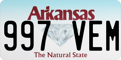 AR license plate 997VEM