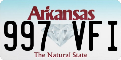 AR license plate 997VFI