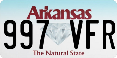 AR license plate 997VFR
