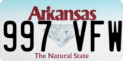 AR license plate 997VFW