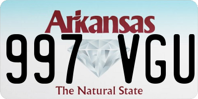AR license plate 997VGU