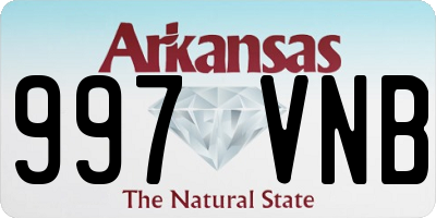 AR license plate 997VNB