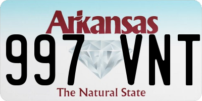 AR license plate 997VNT