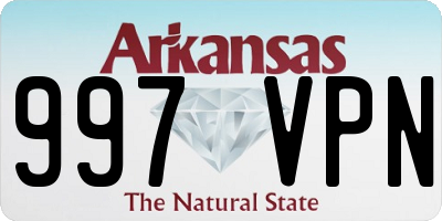 AR license plate 997VPN