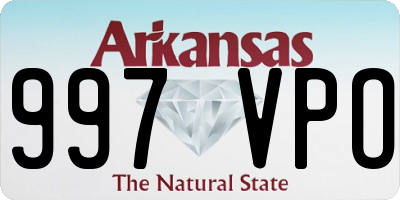 AR license plate 997VPO