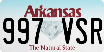 AR license plate 997VSR