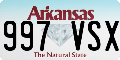 AR license plate 997VSX