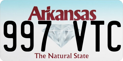 AR license plate 997VTC